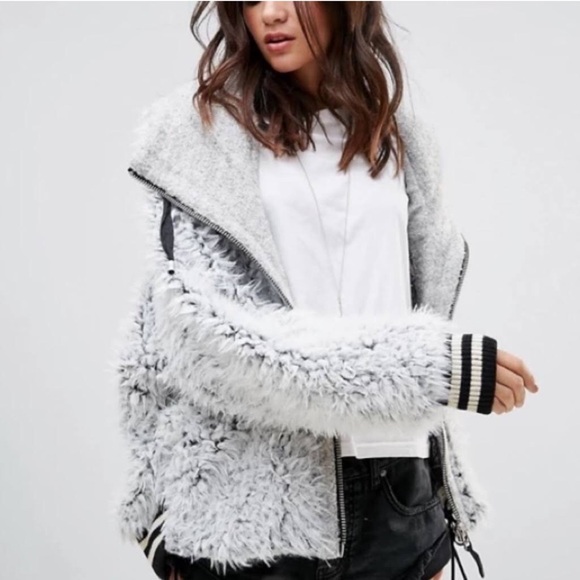 Free People Jackets & Blazers - Free People! Fluffy Dolman Jacket Coat!